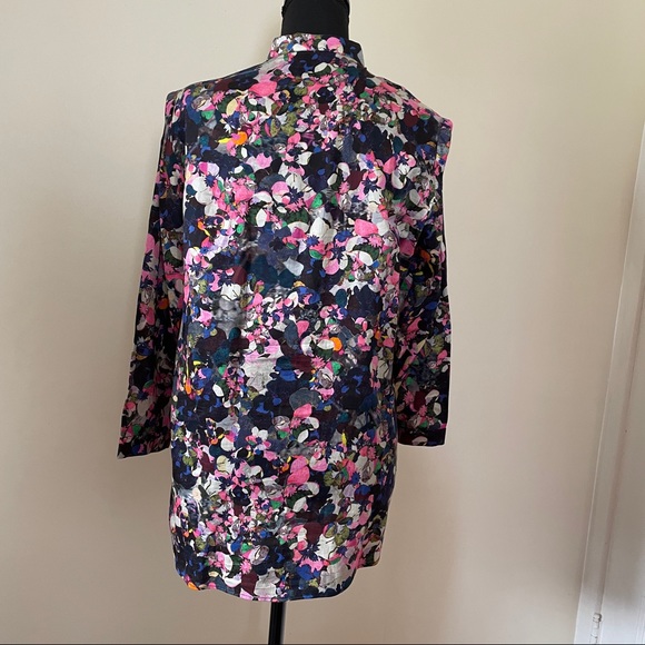 Erdem long sleeve floral print shirt button down top US 8 - Picture 6 of 11